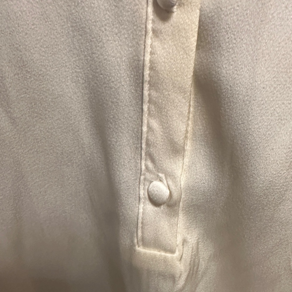 CeCe Ivory Button-Front Blouse - Picture 7 of 7